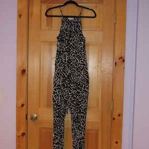 Black Patterned Jumpsuit